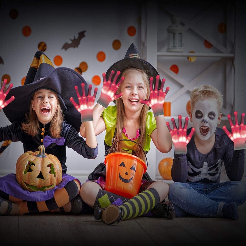 VICSPORT Cool Toys LED Gloves 12 Color Changeable Lights Halloween Costumes Light Up Gloves Cool Fun Gifts Stocking Stuffers for Chrismas Halloween Light up Shows Dance Carnival Party Props - Image 5